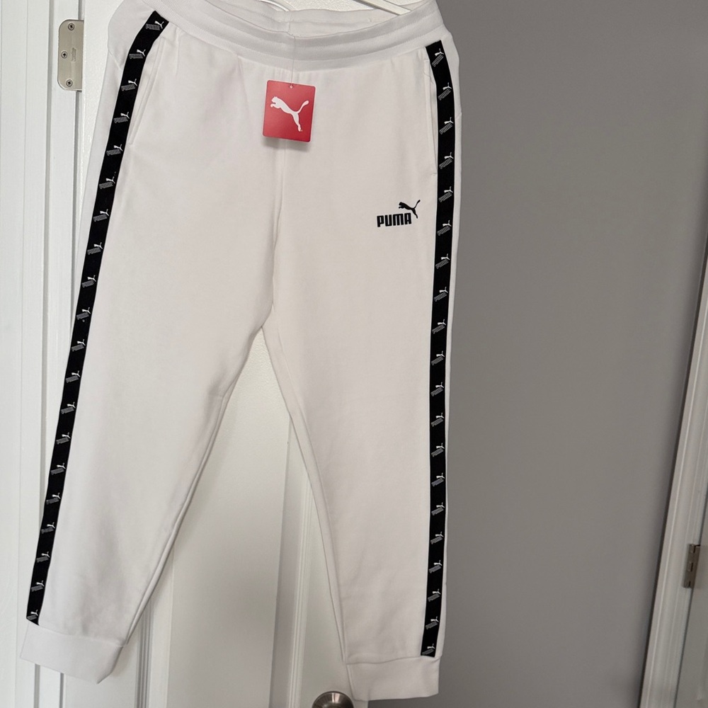 Puma White and Black Women's Jogger Pants NEW NEW with tags